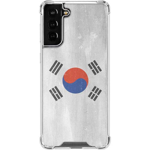 South Korean Flag Distressed Galaxy S22 Plus Clear Case